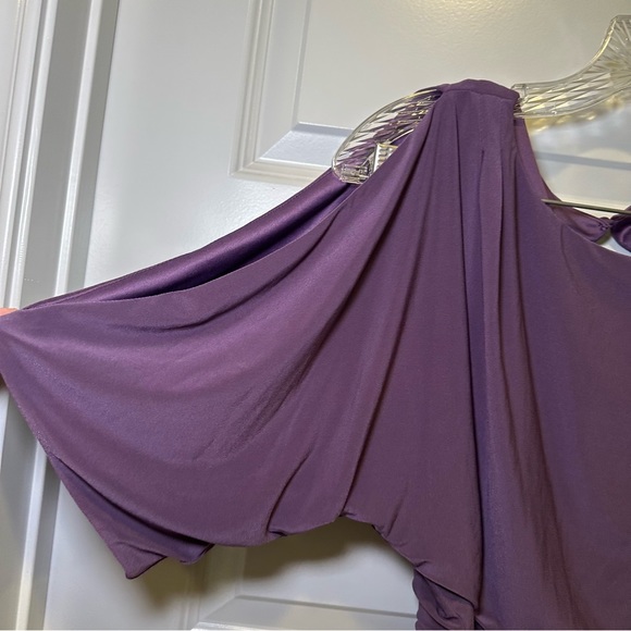 Jessica Simpson Purple Scoop Neck Slit Sleeve Aline Dress S - Picture 4 of 11